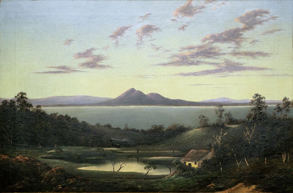 Henry SPincottView of the You Yangs from Drysdale 1877oil on canvasGeelong Gallery Purchase from the collection of Mrs I Anderson with the assistance of the Sybil Craig Bequest Fund, 2015