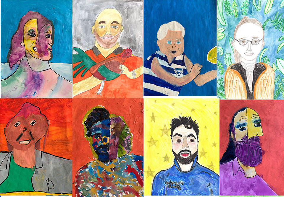 Abbigail F, Xavier K, Rosie M, Darcey M, Mabel C, Alliyah A, Molly A and Esther Z 2021 Who’s who portrait prize entries