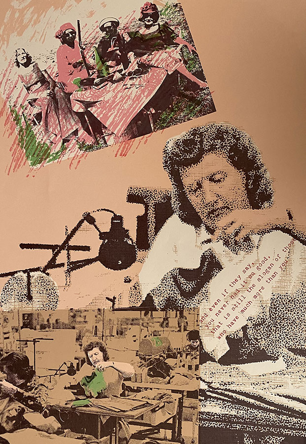 Mandy MartinYou never had it so good1974-75colour screenprint; edition 19/25Geelong GalleryGift of the artist, 2021Courtesy of the Estate of Mandy Martin