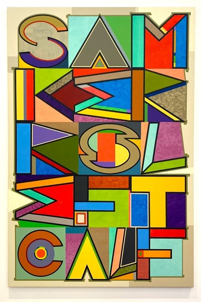 Jon Campbell,Sam Kerr’s left calf 2024, synthetic polymer paint on linen, Courtesy of the artist and Darren Knight Gallery, Sydney, Photographer: Jon Campbell, © the artist
