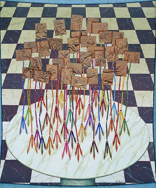 John BrackThe hunt 1988oil on canvasGeelong GalleryGeelong Art Gallery centenary acquisition. Purchased through public subscription, 1996©Helen Brack and Geelong GalleryPhotographer: George Stawick