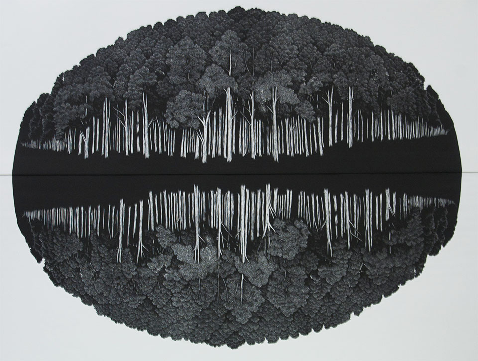 Rosalind Atkinsmon&ndash;o&ndash;cul&ndash;tur&ndash;al world 2016wood engraving; edition APGeelong GalleryGift of Anthony Scott through the Australian Government's Cultural Gifts Program, 2020&copy; Courtesy of the artist