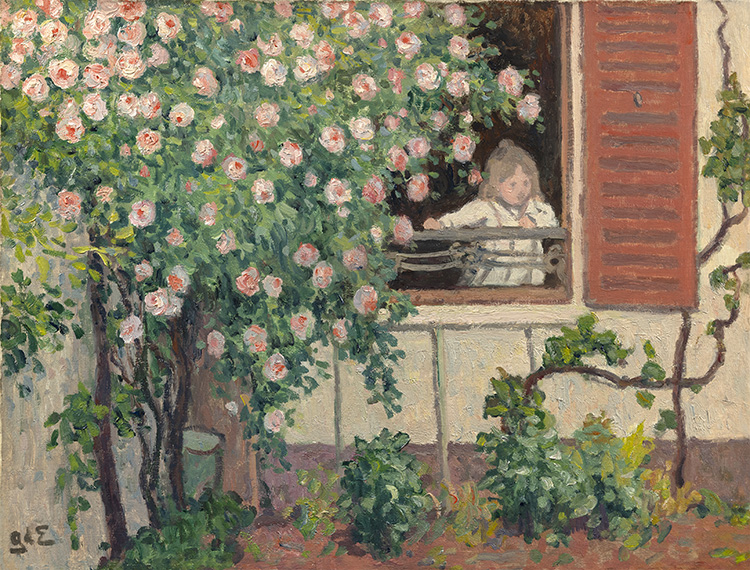 Georges d&rsquo;Espagnat, French 1870&ndash;1950, Climbing rose (Le rosier grimpant) c. 1901, oil on canvas, Private Collection