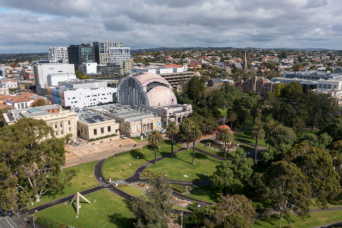Drone shot of Geelong CBD