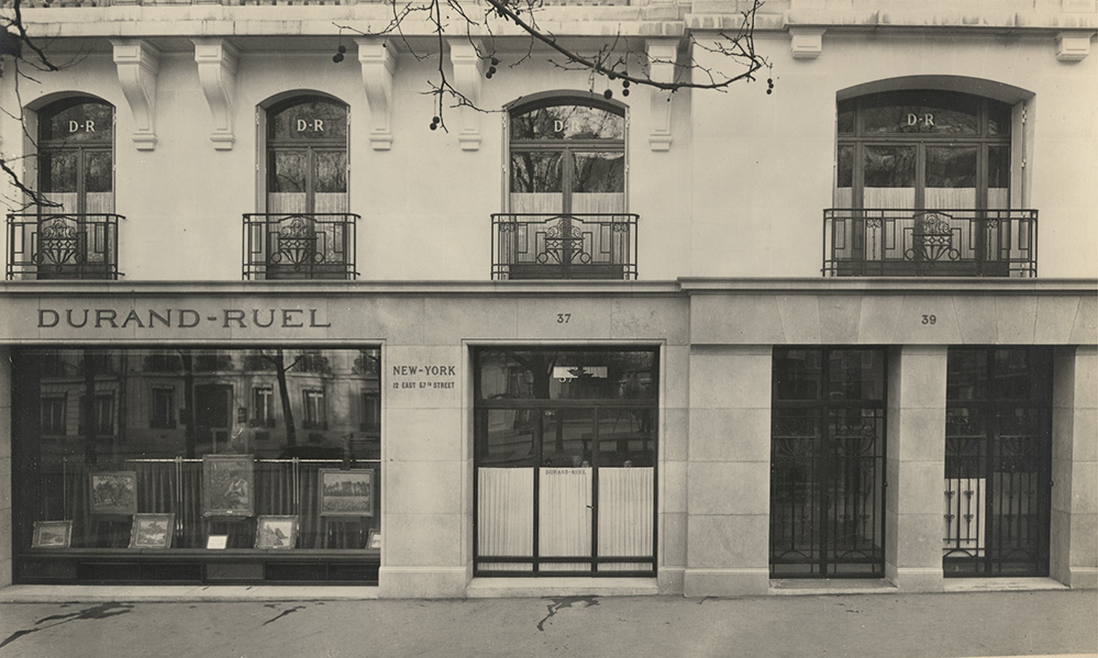 Photograph of the facade of the Galerie Durand-Ruel in Paris, located, beginning in 1925, at 37/39 Avenue de Friedland, near the Arc de Triomphe Photo Archives Durand-Ruel &copy; Durand-Ruel